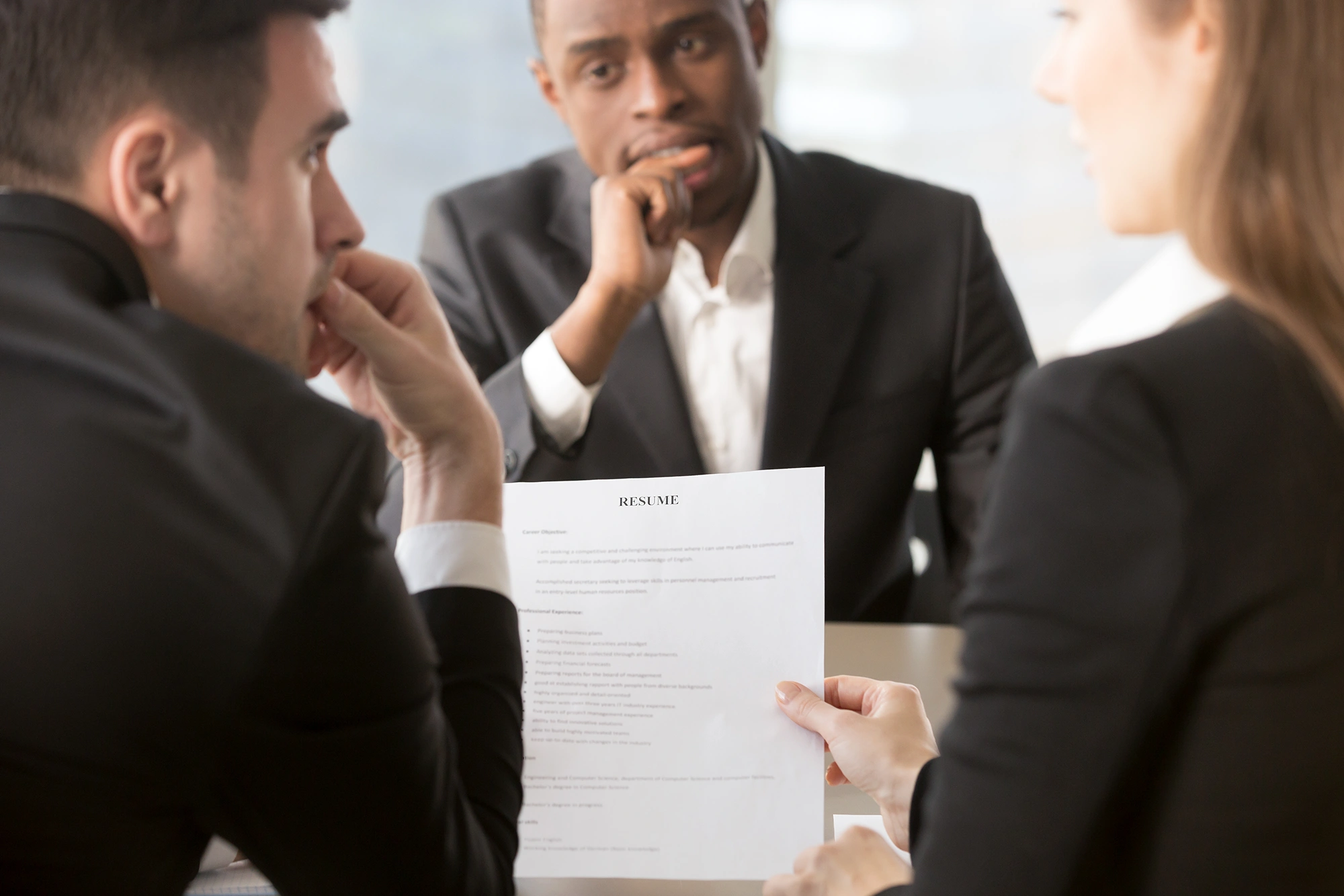 Executive search interview for a senior leadership role in Edmonton